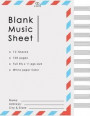 Blank Music Sheets: 8.5x11 Letters Design / 12 Staves / 100 Pages Blank Music Manuscript Book, Staff Paper Notebook, Manuscript Paper