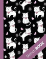 Sketch Book: Large Blank Sketchbook For Girls and Women: Perfect For Sketching Drawing and Crayon Coloring (Beautiful Playing Kitty