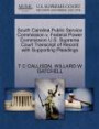 South Carolina Public Service Commission v. Federal Power Commission U.S. Supreme Court Transcript of Record with Supporting Pleadings