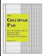 Columnar Pad: 8.5' X 11' (21.59 X 27.94 CM) Ruled Both Sides, 45 Lines Per Page, 4 Columns, Gray Shaded, 80 Sheets, 160 Pages, Green