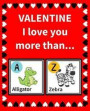 Valentine I Love You More Than: Reasons Why You Love Your Valentine Fill in the Blanks Book Size 7.5 x 9.25