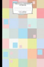 Wide Ruled Composition Notebook 6'x 9'. 120 Pages. Pastel Colored Cover: Pastel Colored Squares Pattern Cover. Notebook Composition Book Wide Ruled fo