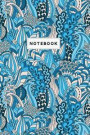 Notebook: Blue Abstract Notebook Journal College Ruled Blank Lined (6 X 9) Small Composition Book Planner Diary Softback Cover