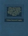 Tables and Formulas for Solving Numerical Problems in Analytic Geometry, Calculus and Applied Mathematics