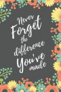 Never Forget The Difference You've Made: Retirement & Appreciation Gifts for Women, Men, CoWorkers, Teachers, Nurses and Professionals - Inspirational