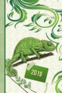 Lizard 2019 Planner Diary: 12 Months & Week to Two Page Planner 140 pages 6'X 9' with Contacts - Password - Birthday lists & Notes