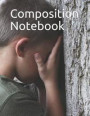 Composition Notebook: Child Playing Hide and Seek Game Themed Composition Notebook 100 Pages Measures 8.5 X 11