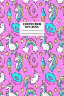 Composition Notebook: Unicorn Journal for Girls, Teen and Women Cute Matte Cover Design with Blank Lined Interior College Ruled (Great as Pa