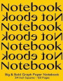 Big & Bold Low Vision Graph Paper Notebook 3/4 Inch Squares - 120 Pages: 8.5'x11' Notebook Not Ebook, black on yellow cover, Bold 5pt distinct, thick