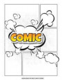 Blank Books For Kids To Write Stories: Cartoon Comic Drawing Panel For Create Your Own Comics Stories, Writing or Sketching Your idea and design By sk