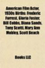 American Film Actor, 1930s Births: Frederic Forrest, Gloria Foster, Bill Cobbs, Diana Sands, Tony Scotti, Mary Ann Mobley, Scott Beach