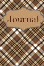 Tartan Coffee Color Journal: For Coffee Lovers and Writers: Blank Lined Paper Notebook (6x9 Inch - 70 Sheets/140 Pages) with Tartan Pattern Backgro