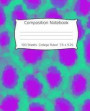 Composition Notebook: 100 Sheets, 7.5 x 9.25in, College Ruled Paper, Bound Soft Cover, Bright Multi Colored Cover, School Home Office, One S