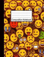 Composition Notebook: Emoji composition notebook, (7.44x9.69', 110 pages) Blank Lined Journal for taking notes and writing down your thought