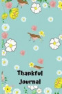 Thankful Journal: Novelty Cute Blue Floral Bird Journal Gift - Gratitude Inspirational and Stress Relief Notebook 6 x 9, 120 pages