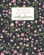 2020 Weekly Planner: Calendar Schedule Organizer Appointment Journal Notebook and Action day With Inspirational Quotes Seamless ditsy. Flor