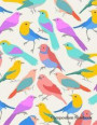Composition Notebook: Colorful Birds Composition Notebook - 8.5 x 11 - 200 pages (100 sheets) College Ruled Lined Paper. Glossy Cover