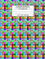 Composition Notebook: Colored shapes Pattern Wide Ruled 120 Lined Pages Book (7.44 x 9.69). Multicolor Squares Geometric Pattern Cover