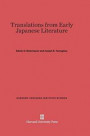 Translations from Early Japanese Literature: Second Edition, Abridged