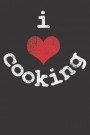 Cooking Notebook: I Love Cooking Cook Chef Vintage 6x9 Dot Grid 120 Pages Notebook Sketchbook Journal