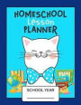 Homeschool Lesson Planner For Busy Moms: Lesson Plans, Worksheets, Curriculum, Attendance Logs & Check Lists. Cute Cat Cover