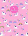 My Sketchbook: Cute Unicorn Pattern Pink Sketchbook for Girls Blank Pages for Doodling, Drawing & Sketching, Large Jumbo Notebook