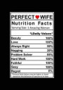 Perfect Wife Nutrition Facts: Funny Valentine's Day Gift - Blank Notebook, Journal for Her