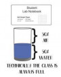 Student Science Lab Notebook Technically The Glass Is Always Full: Log Book Journal with 5x5 Quad Grid Pages, 200 Pages 100 Sheets, Large 8' x 10' Com