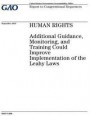 Human rights: additional guidance, monitoring, and training could improve implementation of the Leahy laws: report to congressional