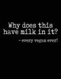 Why Does This Have Milk In It? -Every Vegan Ever: Composition Notebook Journal