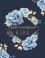Appointment Book: Floral Cover 6 Column Appointments Notebook for Salons Hairdressers Spa Planner Hourly Undated Daily with Time 15 Minu