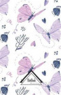 Notebook Journal Dot-Grid, Graph, Lined, No Lined: Pretty White Purple Butterfly Water Color: Small Pocket Notebook Journal Diary, 120 Pages, 5.5 X 8