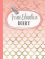Home education diary: A large comprehensive planner for home education to plan the year for children in a personal manner - Pink mermaid sca