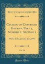Catalog of Copyright Entries; Part 5, Number 1, Section 1, Vol. 28
