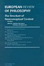 European Review of Philosophy, 6: The Structure of Nonconceptual Content (Center for the Study of Language and Information - Lecture Notes)