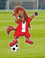 Dabbing Horse Soccer Player Notebook: Writing Journal, Wide Ruled Lined Paper, School Teachers Students, 200 Lined Pages (8.5' X 11')