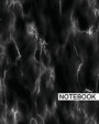 Notebook: 8' x 10', For Writing, Journaling, & Notes, 100 Pages, Stone Marble (Black), [Classic Notebook]