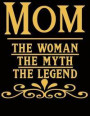 Mom The Woman The Myth The Legend: Happy 1st Mother's Day: Unique Mom Notebook in Half-Letter Size, perfect for a gift to show love