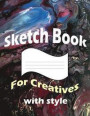 Sketch book for creatives with style: Big 8.5 X 11 sketch book for light pencils and pencil crayon drawings for artists practise pad