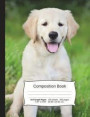 Dog Composition Notebook, Graph Paper: 4x4 Quad Rule Paper Composition Book, Student Exercise Science Math Grid, 200 Pages, 7.44 X 9.69