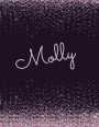 Molly: Molly Attractive Journal: Pink and Black Sparkly Designer Notebook. Arty Stylish Girls Stylish Journals. Girls Noteboo