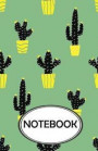 Notebook: Dot-Grid, Graph, Lined, Blank No Lined: Cactus Green Pattern: Small Pocket Notebook Journal Diary, 110 pages, 5.5' x 8