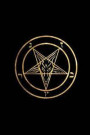 Satanic Pentagram: Black and Gold - Satanic Journal - College Ruled Lined Pages