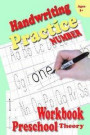 Handwriting Practice Theory: Beginning Number Education Teaching Preschool Workbook Activity Books Leaning Preparing A B C Number 1To25