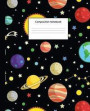 Composition Notebook: Planets Space Galaxy College Ruled Blank Lined Cute Notebooks for Girls Women Teens Kids School Writing Notes Journal