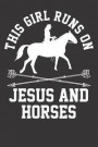 Notebook 6x9 120 Pages: College Ruled Horse Jesus Equestrian Show Jumping Western Riding