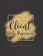 Client Data Organizer Tracker Book: Black Gold Glitter Cover - Client Profile Log Book for Record Customer's Information with a - Z Alphabetical Tabs