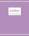 Notes Pastel Notebooks: Happy Purple, Cute / Journal / Diary / Ruled Notebook, Holiday Stationery / (Trendy Designs) (8' x 10') Large Softback