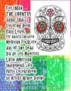 For INDIA THE COUNTRY sugar skulls Coloring Book Easy Level for Adults Children mexican folklore day of the Dead Dia de los Muertos Latin American Ind