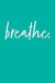Breathe: Inspirational Notebook / Journal (Green)